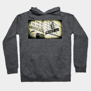 Spring Street & Western Avenue, Seattle, Washington by Mistah Wilson Hoodie